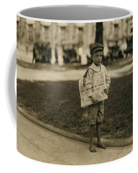 Forest Coffee Mug featuring the painting Tiny newsie by Celestial Images