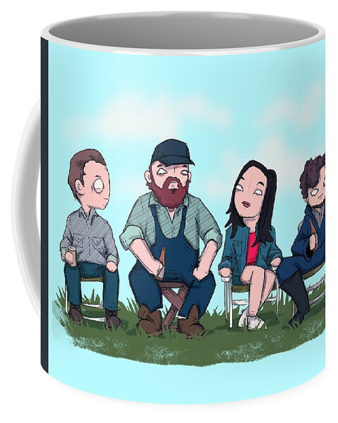 Letterkenny Coffee Mug featuring the drawing To Be Fair by Ludwig Van Bacon