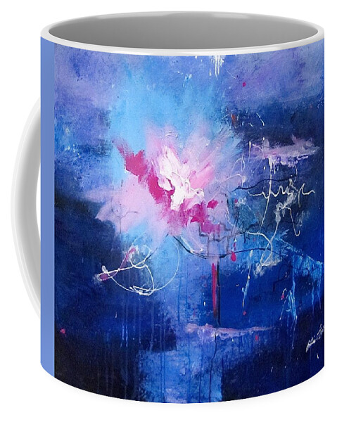 Galaxy Coffee Mug featuring the painting To Light The Way by Barbara O'Toole