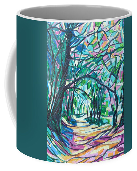 To Puffers Pond Coffee Mug featuring the painting To Puffers Pond by Therese Legere