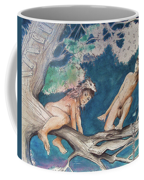 Lgbt Art Coffee Mug featuring the drawing To The Trees by Rene Capone