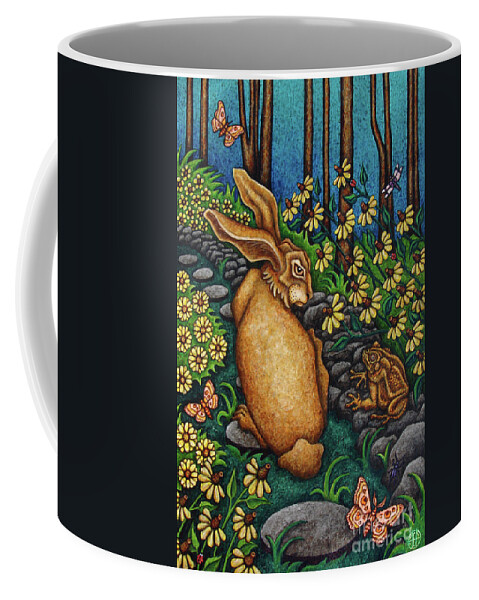 Hare Coffee Mug featuring the painting Toad's Transgression by Amy E Fraser