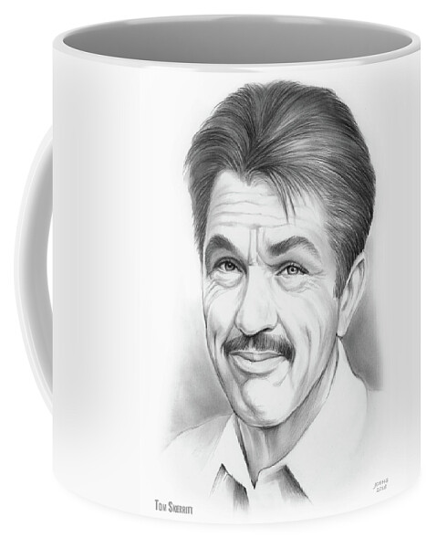 Tom Skerritt Coffee Mug featuring the drawing Tom Skerritt by Greg Joens