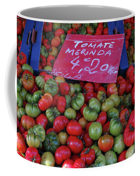 Heirloom Tomatoes Coffee Mug featuring the photograph Tomatoes by Terri Brewster