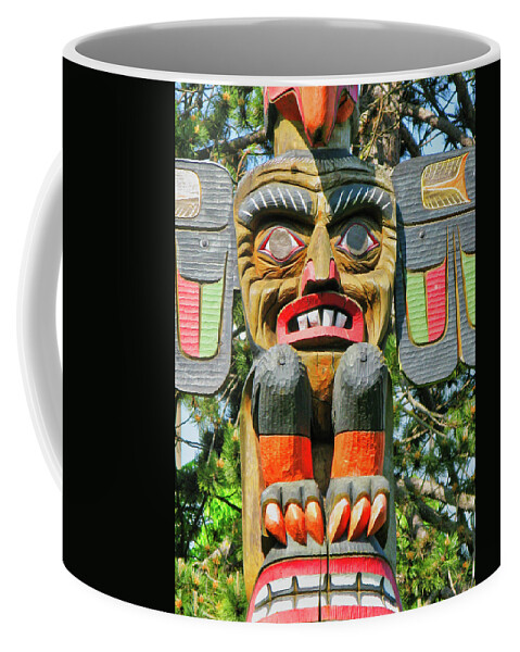 Canada Coffee Mug featuring the photograph Totem pole, Victoria BC by Segura Shaw Photography