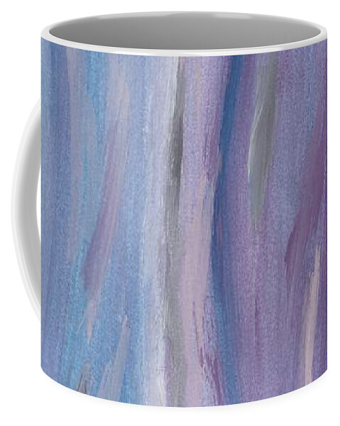 Painting Coffee Mug featuring the painting Touching Purple Blue Watercolor Abstract #2 #painting #decor #art by Anitas and Bellas Art