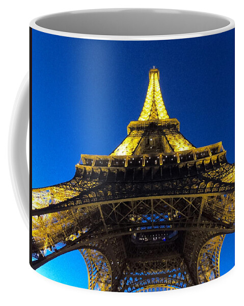 Eiffel Tower Coffee Mug featuring the photograph Tour Eiffel at Night - Paris - France by Bruce Friedman