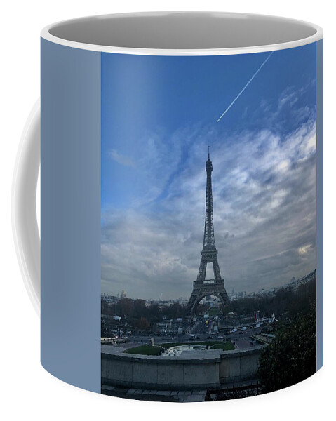 Paris Coffee Mug featuring the mixed media Tour Eiffel by Lauren Serene