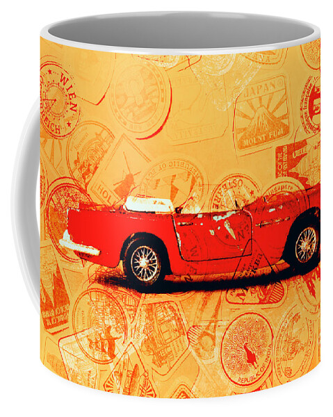 Travel Coffee Mug featuring the photograph Touring car by Jorgo Photography