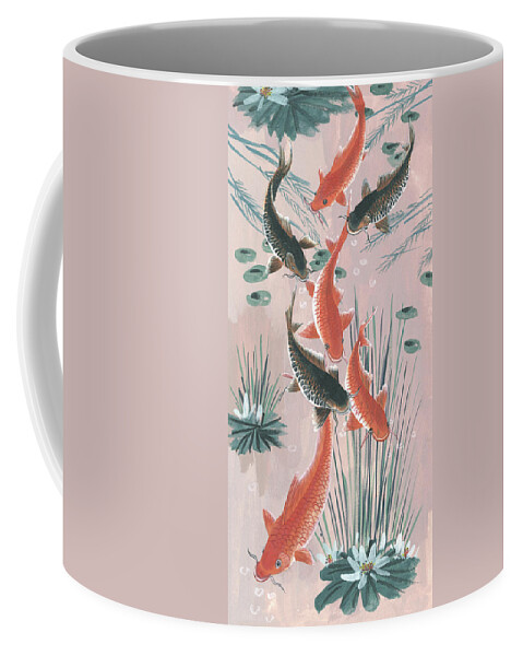 Asian & World Culture+animals Coffee Mug featuring the painting Traditional Koi Pond I by Melissa Wang