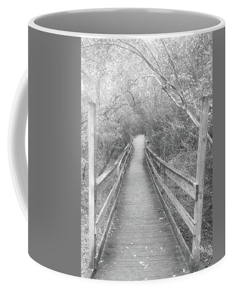 Landscape Coffee Mug featuring the photograph Trail Bridge by Kelly Thackeray