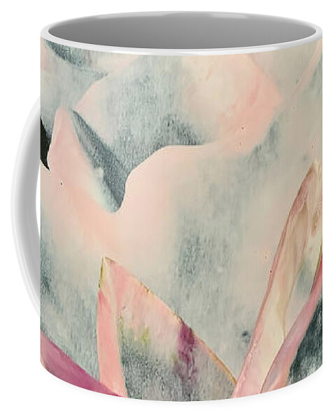 White Tulip Coffee Mug featuring the painting Transparent Tulip by Tommy McDonell