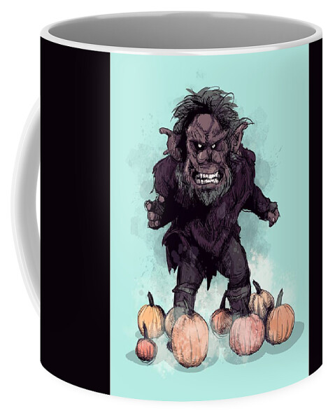 Ernest Coffee Mug featuring the drawing Trantor by Ludwig Van Bacon