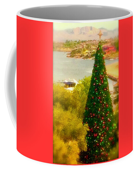 Photo Stream Coffee Mug featuring the photograph Tree Lights by Debra Grace Addison