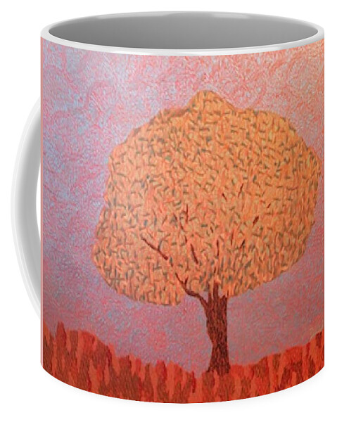 Tree Coffee Mug featuring the painting Tree of Burning Summer by DLWhitson