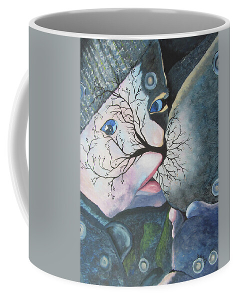Abstract Coffee Mug featuring the painting Tree of Life by Gloria E Barreto-Rodriguez