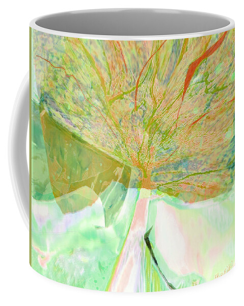 Square Coffee Mug featuring the mixed media Trees of a Different Color No 1 by Zsanan Studio