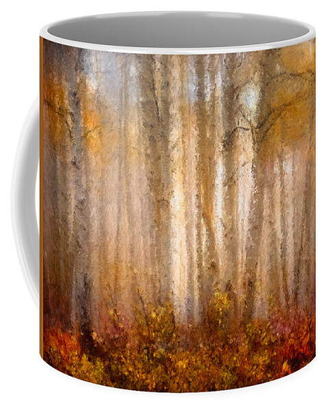 Trees Coffee Mug featuring the painting Trees by Vart Studio