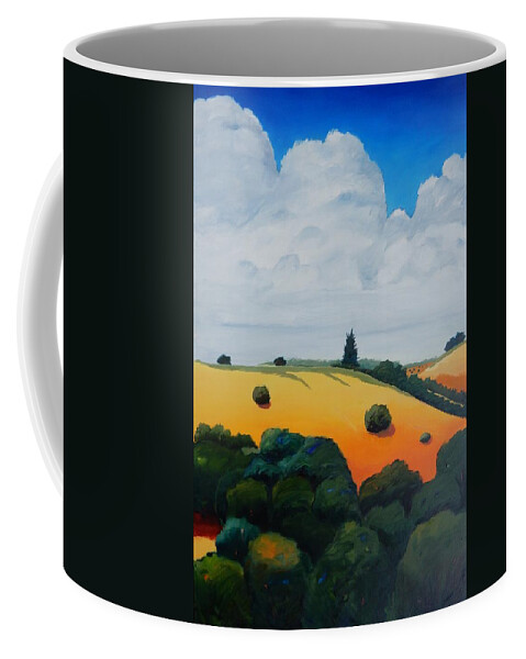 Clouds Coffee Mug featuring the painting Tripping Panel 3 by Gary Coleman