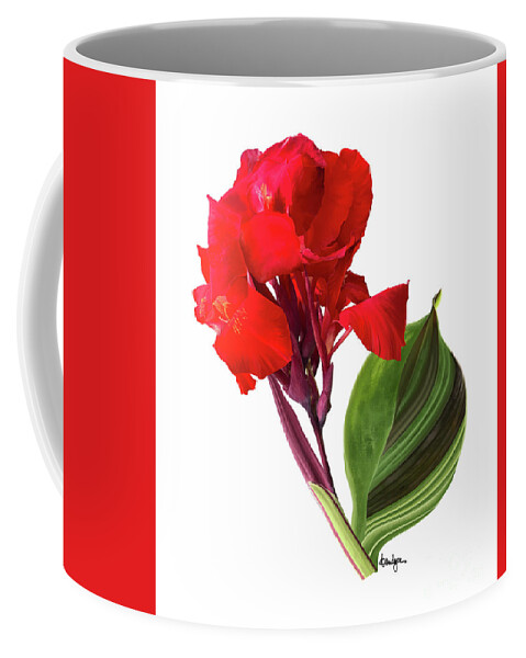 Tropical Bouquet Coffee Mug featuring the digital art Tropical Bouquet-Flower Three by Kandyce Waltensperger