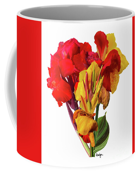Flowers Coffee Mug featuring the digital art Tropical Bouquet by Kandyce Waltensperger