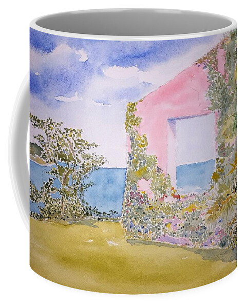 Watercolor Coffee Mug featuring the painting Tropical Lore by John Klobucher