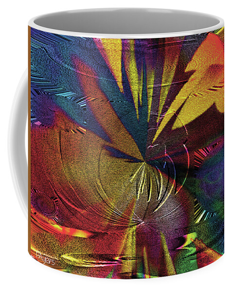 Abstract Digital Art Coffee Mug featuring the digital art Tropicale by Paula Ayers