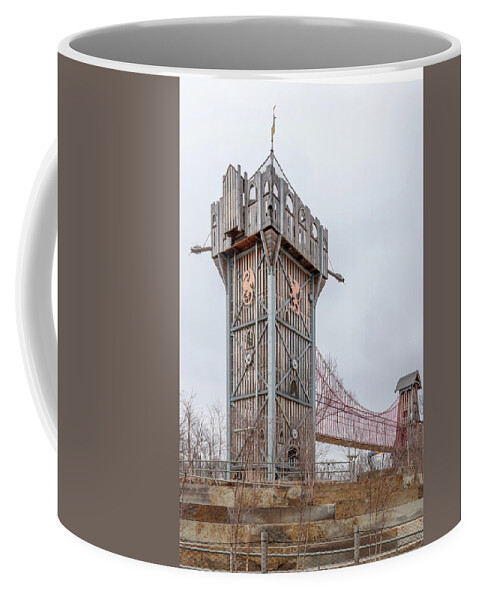Gathering Place Coffee Mug featuring the photograph Tulsas Gathering Place Playground Castle by Bert Peake