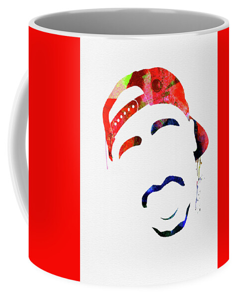 Tupac Coffee Mug featuring the mixed media Tupac Watercolor by Naxart Studio