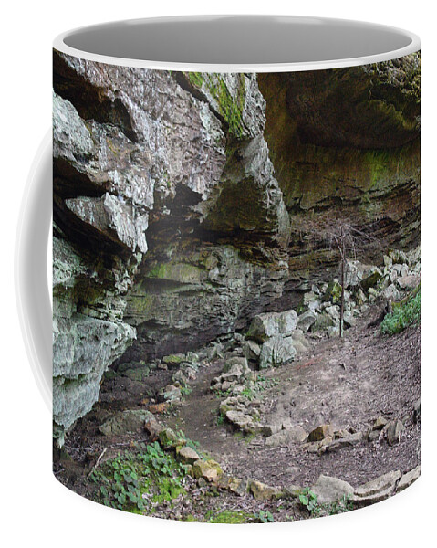 Pogue Creek Canyon Coffee Mug featuring the photograph Turkey Roost Rockhouse 1 by Phil Perkins