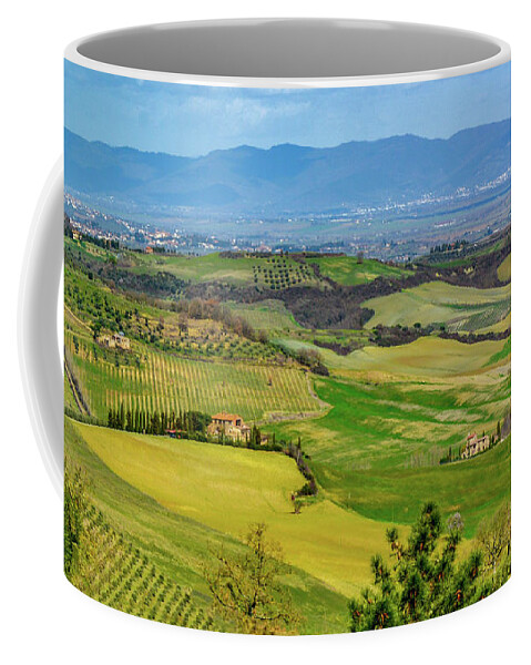Tuscany Coffee Mug featuring the photograph Tuscan Spring by Marcy Wielfaert