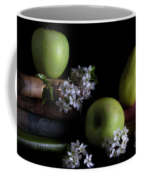 Pear Coffee Mug featuring the photograph Two Apples And A Pear by Mike Eingle