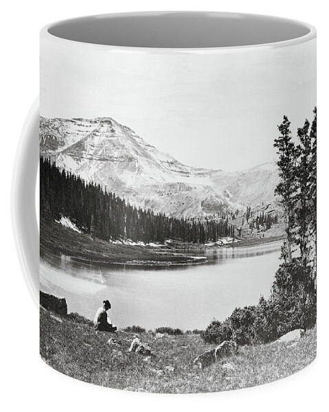 Lake Coffee Mug featuring the photograph Uinta Mountain by William Henry Jackson