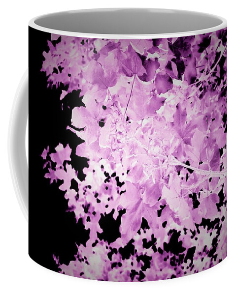Ultraviolet Coffee Mug featuring the mixed media Purple Autumn Leaves by Itsonlythemoon -