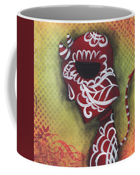Day Of The Dead Coffee Mug featuring the painting Unburden by Abril Andrade