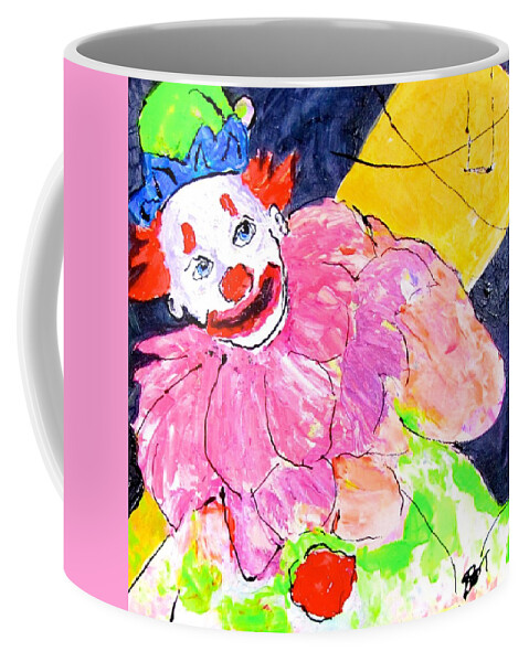 Clown Coffee Mug featuring the painting Under the Big Top by Barbara O'Toole