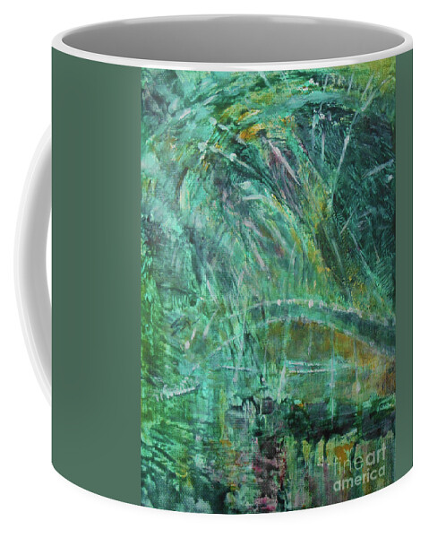 Abstract Coffee Mug featuring the painting Under The Bridge by Jane See
