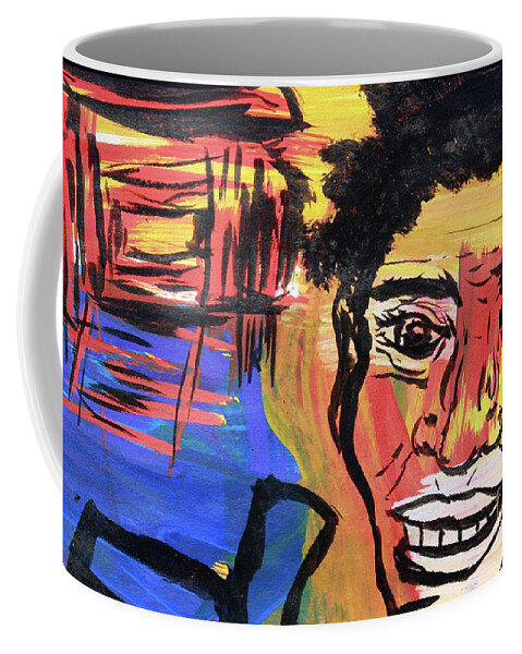 Mixed Medium Coffee Mug featuring the painting Untitled Dream by Odalo Wasikhongo