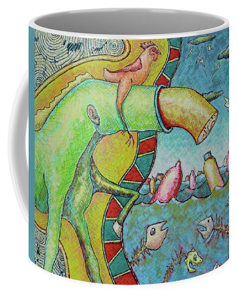 Unwanted Coffee Mug featuring the painting Unwanted by Ronald Walker