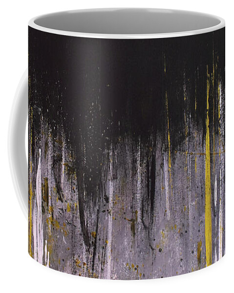 Yellow Coffee Mug featuring the painting Up Above by Amanda Sheil