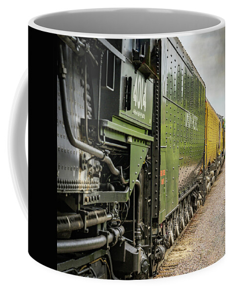 Tourism Coffee Mug featuring the photograph UP Engine 4014 Big Boy Down the Side by Laura Hedien