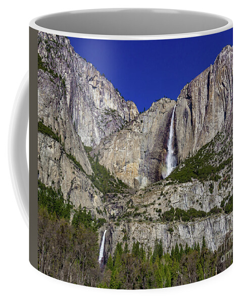 Beauty Coffee Mug featuring the photograph Upper and Lower Yosemite Falls by Roslyn Wilkins