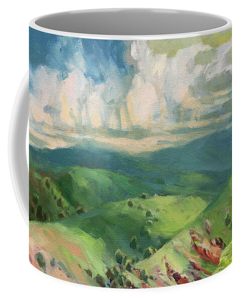Utah Coffee Mug featuring the painting Utah Spring by Steve Henderson