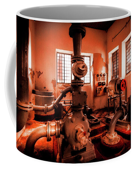 Industrial Coffee Mug featuring the photograph Utility Industrial Research Kitchen by Micah Offman