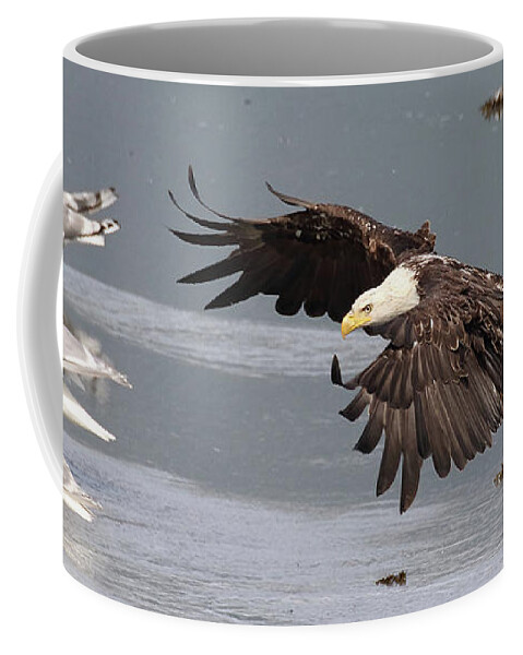 Eagle Coffee Mug featuring the photograph Valdez Eagle One by Jean Clark