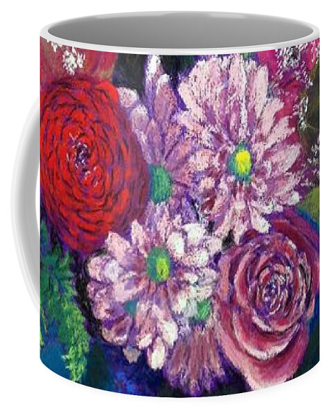 Floral Coffee Mug featuring the pastel Valentine Bouquet by Jan Chesler