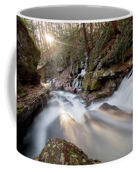 Nature Coffee Mug featuring the photograph Van Campens Sunset by Dawn J Benko