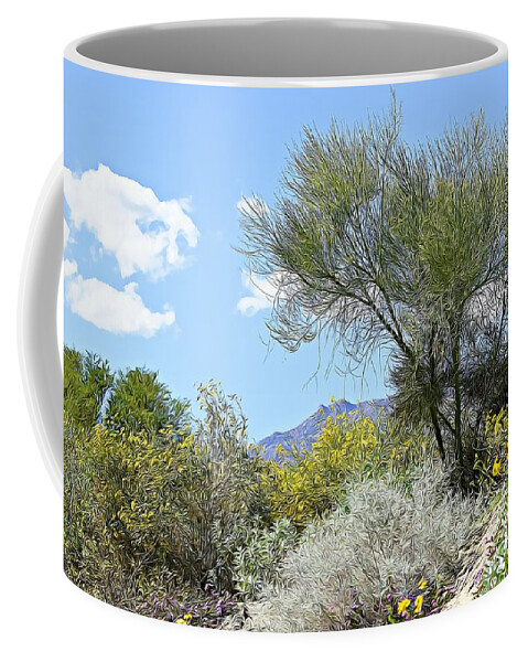 Desert Coffee Mug featuring the photograph Van Gogh Desert by Fraida Gutovich