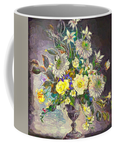 Paint Coffee Mug featuring the painting Vase impressum 4 by Nenad Vasic