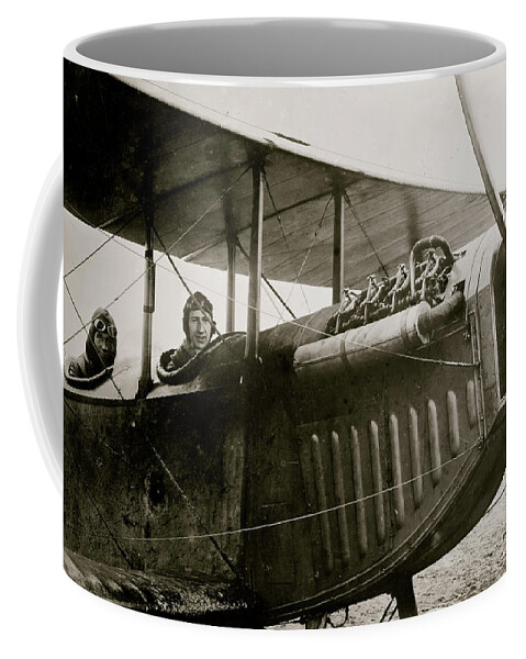Planes Coffee Mug featuring the painting Vernon Castle [in plane] by 